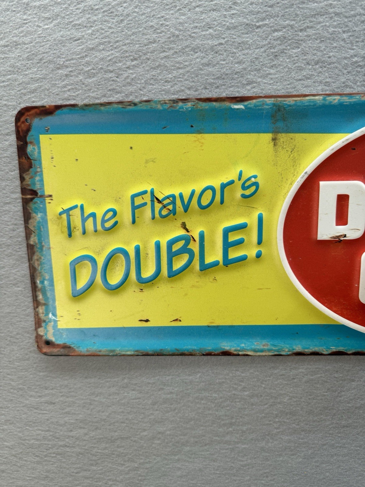Double Cola Soda Vintage Retro Inspired Embossed Metal Sign 26×8