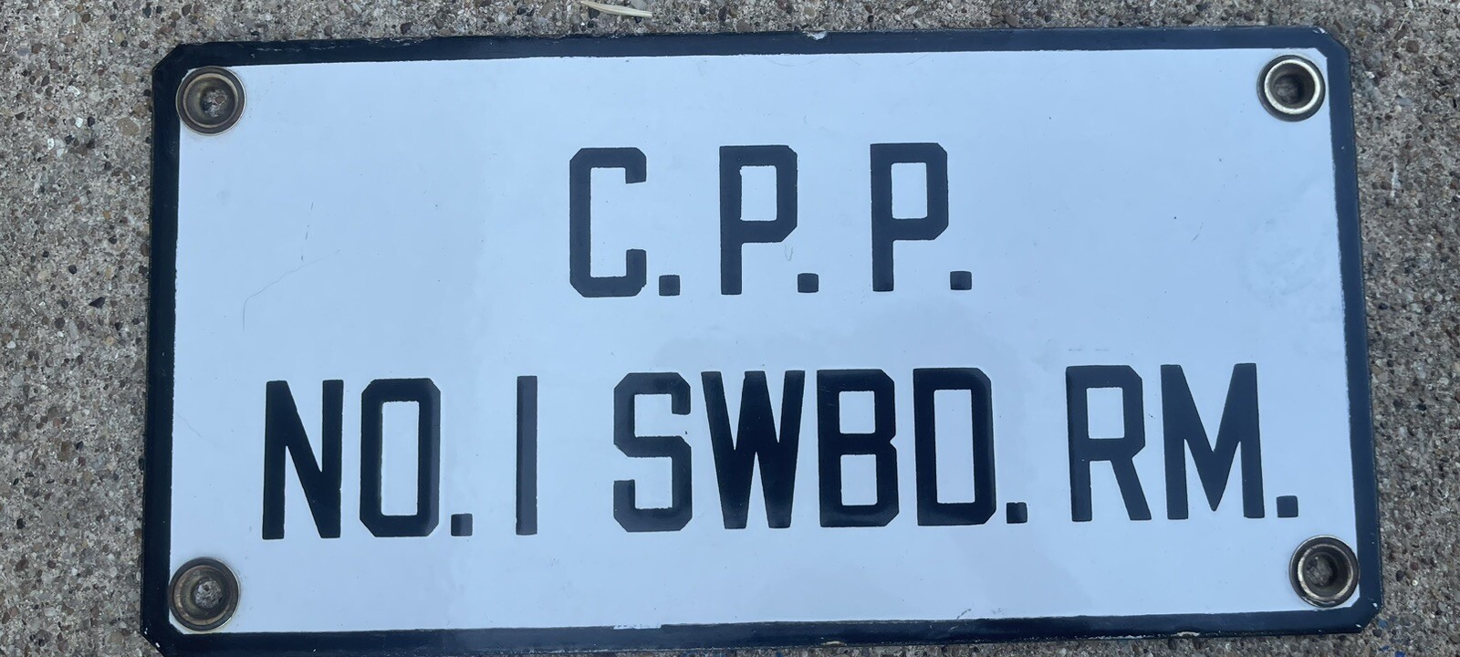 CPP old original porcelain sign