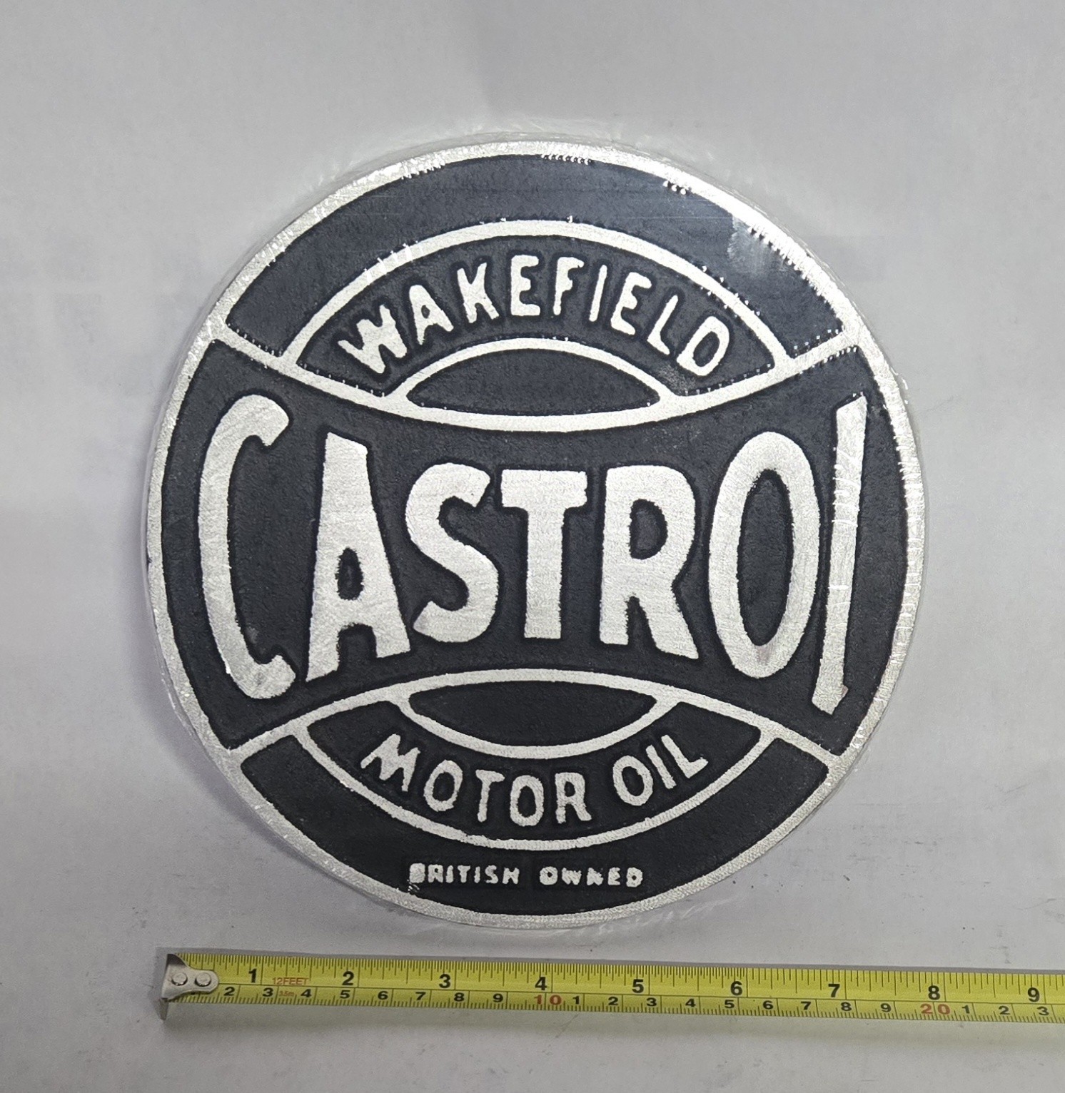 Vintage Cast Aluminum Castrol Motor Oil Sign