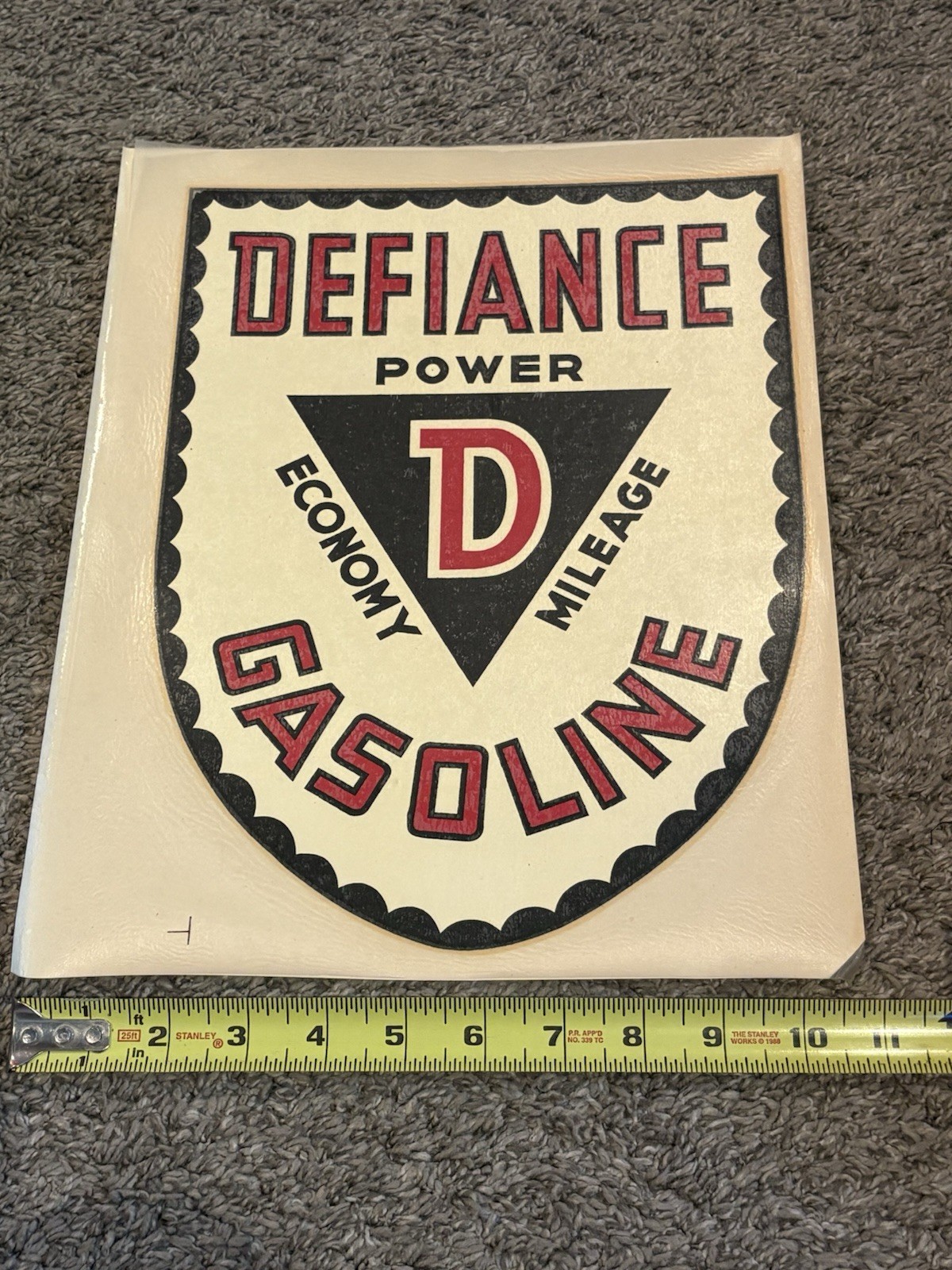 X-RARE 1930s-40s 1-PAIR”N.O.S.WATER TRANSFER”DEFIANCE”GASOLINE GAS PUMP DECALS👀