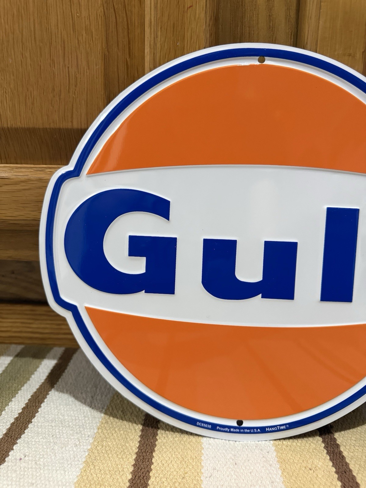 Gulf Gasoline Metal Sign Garage Tools Oil Bar Pub Vintage Style Wall Decor