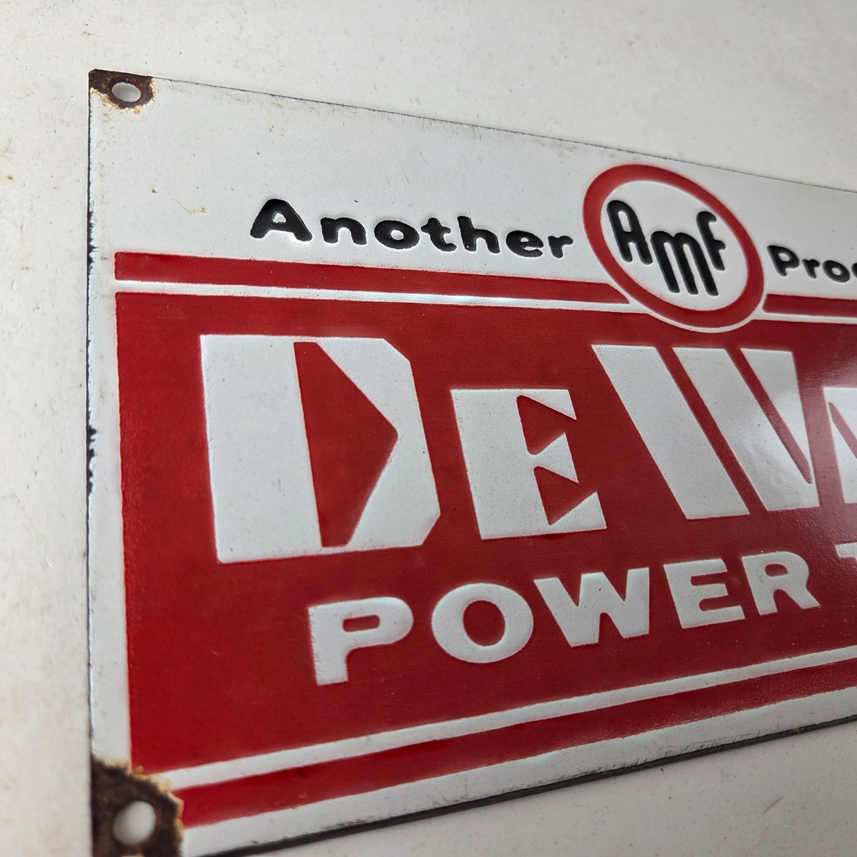 Vintage DeWalt Tools Porcelain Sign – Auto Klein Tools Mechanic Garage Shop Sign