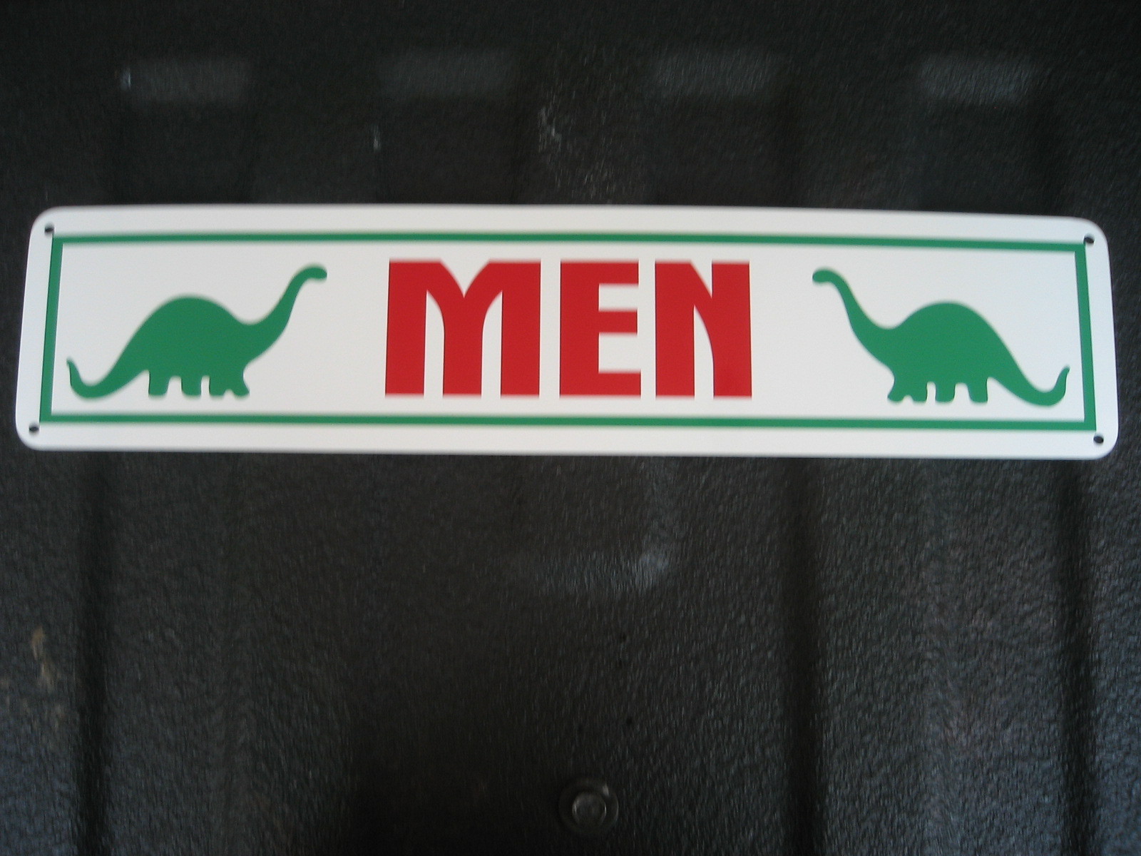 Sinclair Men Rest Room Sign Gas Service Station DINO pump sign Collectible 10day