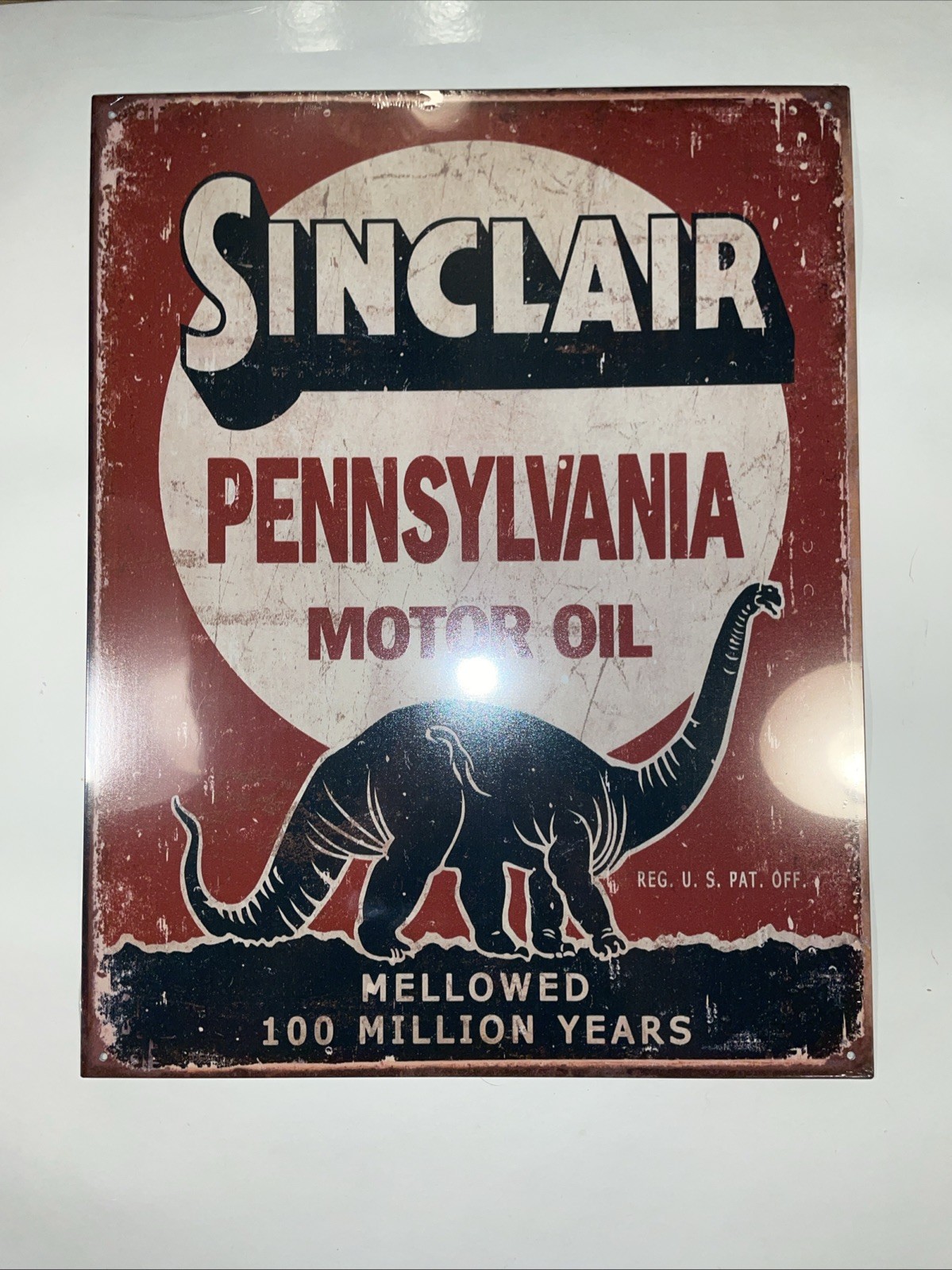 Sinclair PA Motor Oil Man Cave Tin Metal Sign 12”x16” Vintage Look Brand New