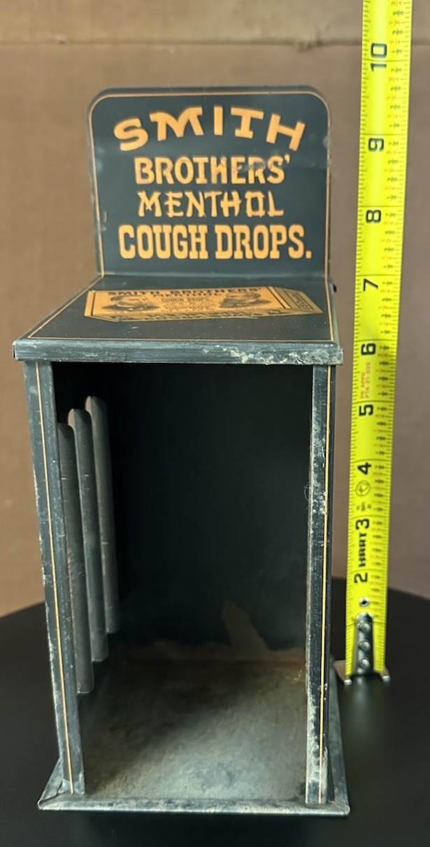 Metal Smith Bros Menthol Cough Drop Dispenser C.1920’s Counter Top General Store