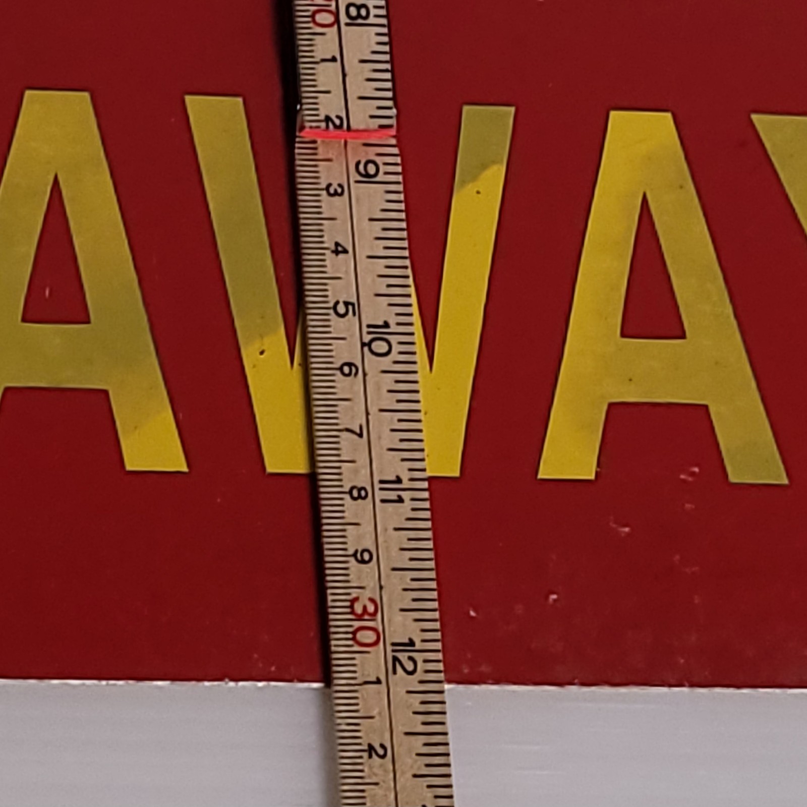 Vintage FLAMMABLE KEEP FIRE AWAY Red Metal Sign Aluminum Industrial Original