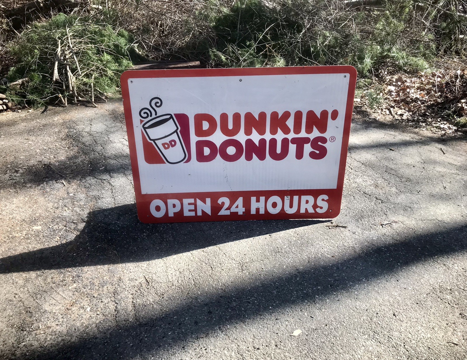 4ft Metal Vintage Dunkin Donuts Interstate Street Road Food Exit Sign Decor Art