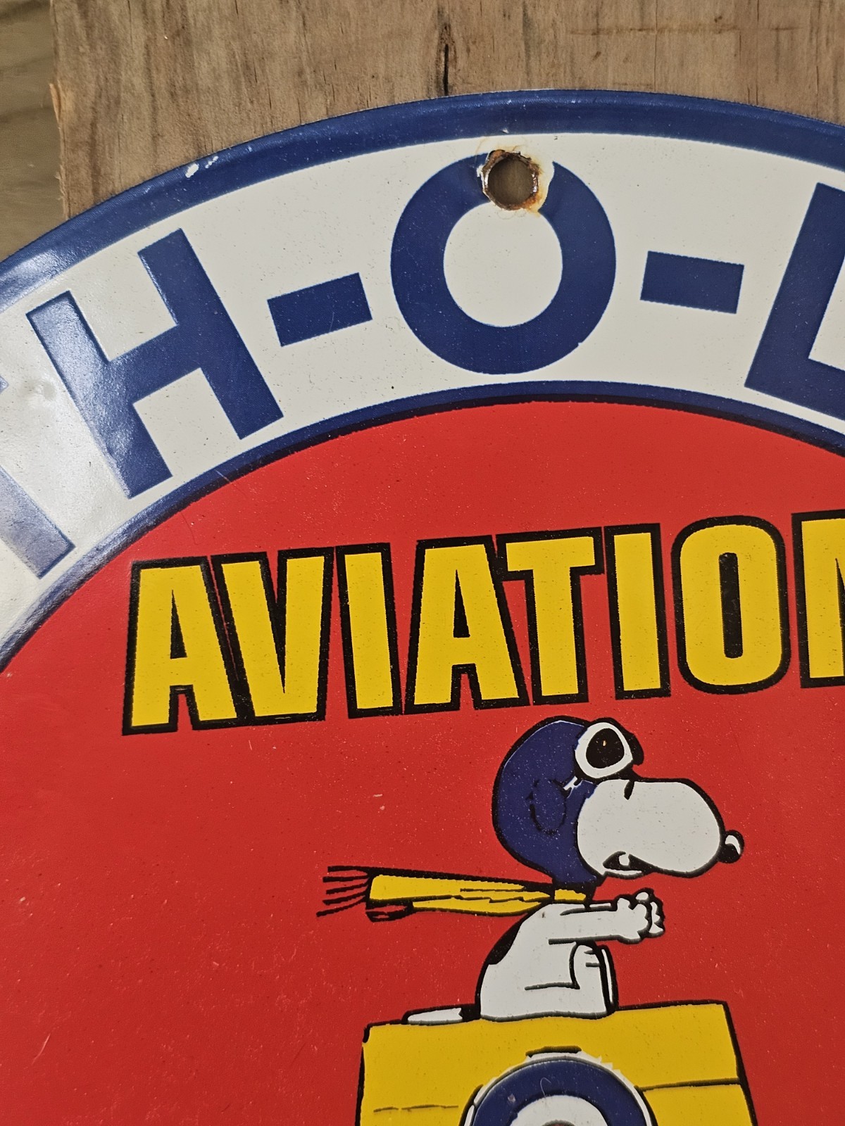 VINTAGE 1959 ”SMITH-O-LENE GASOLINE” PUMP PLATE PORCELAIN SIGN 12″ REALLY NICE