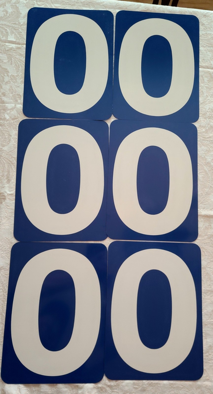 NOS Chevron Gas Station Price Panels 9/0 Double-Sided Aluminum Signs Lot of 6