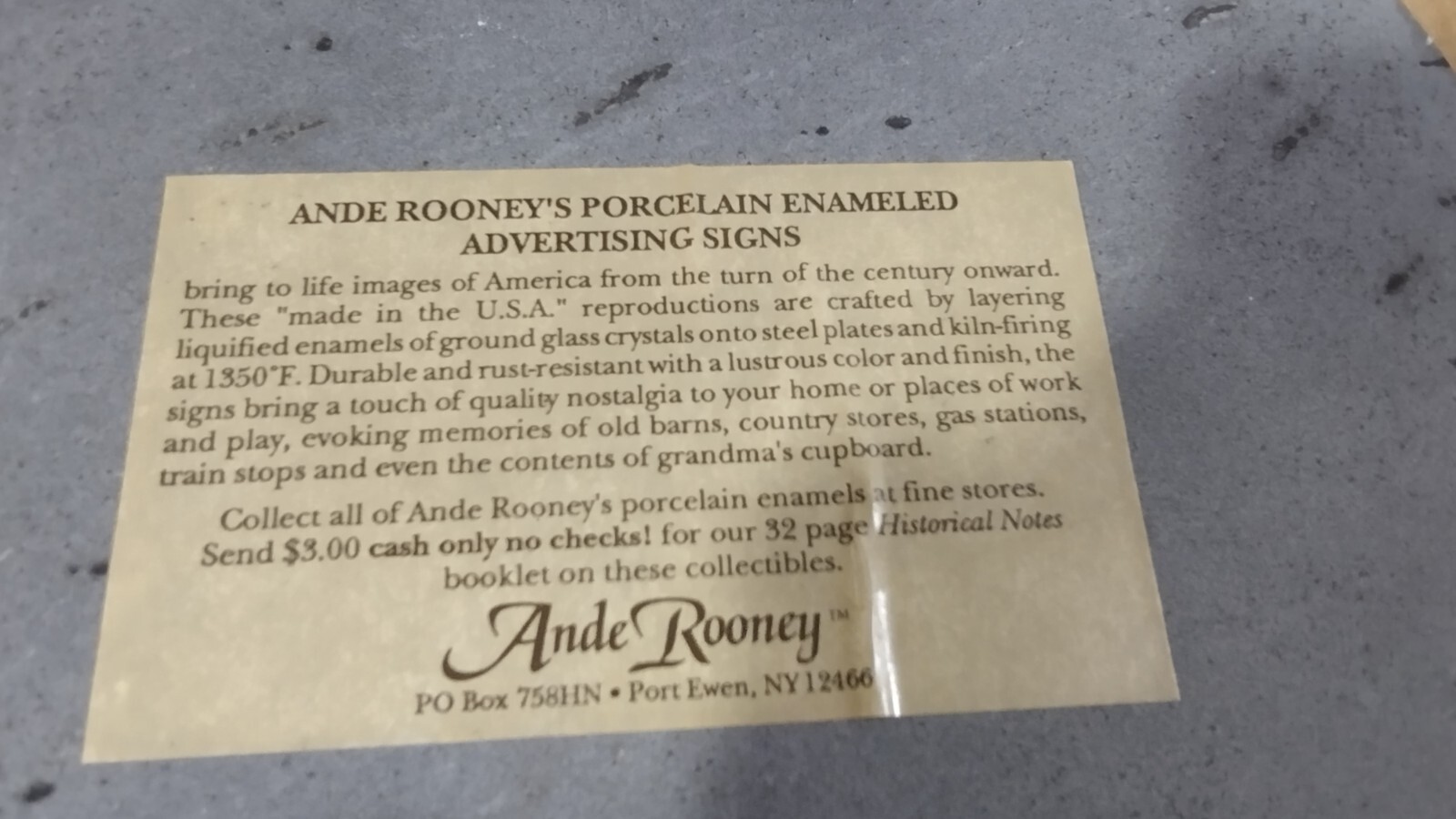 Authorized Studebaker Service 11″ Porcelain Metal Sign,Ande Rooney Repo!