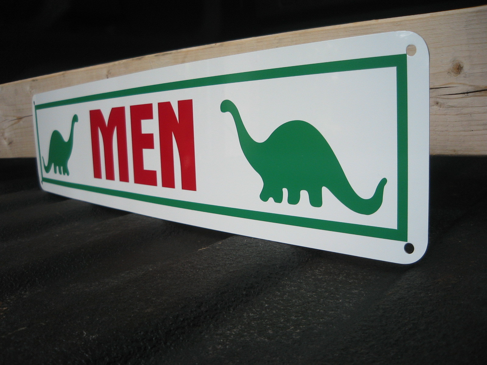 Sinclair Men Rest Room Sign Gas Service Station DINO pump sign Collectible 10day