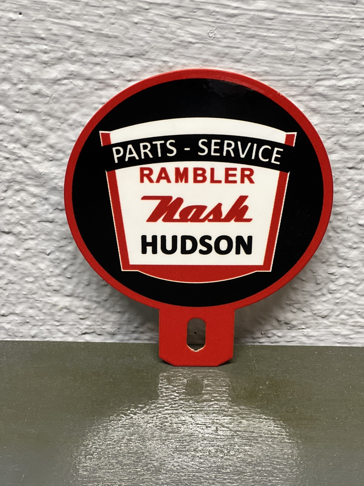 RAMBLER NASH HUDSON Metal Plate Topper Sign Gas Oil Parts Service Station Garage