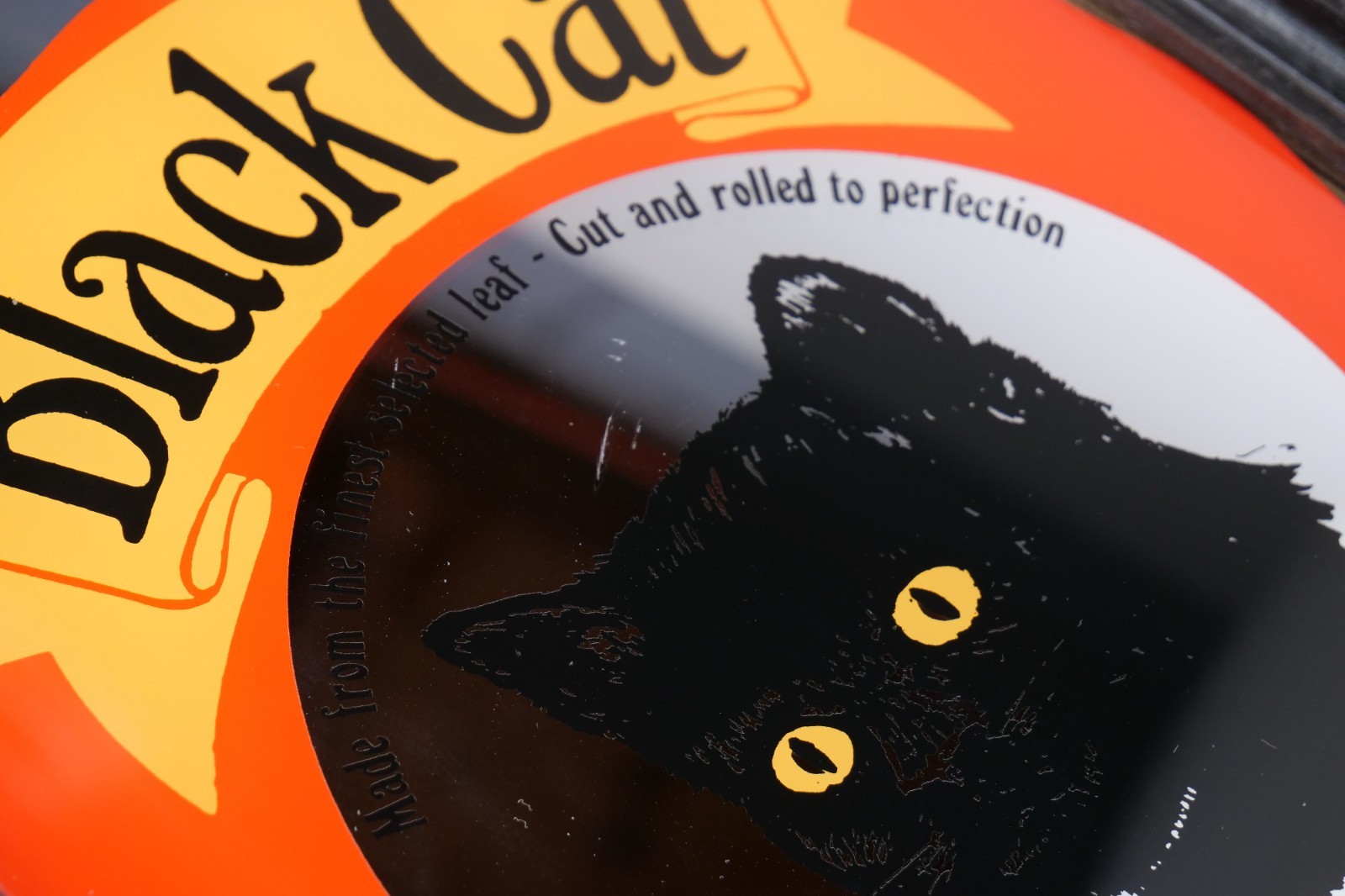 Vintage Black Cat Cigarettes Advertising Mirror Tobacco