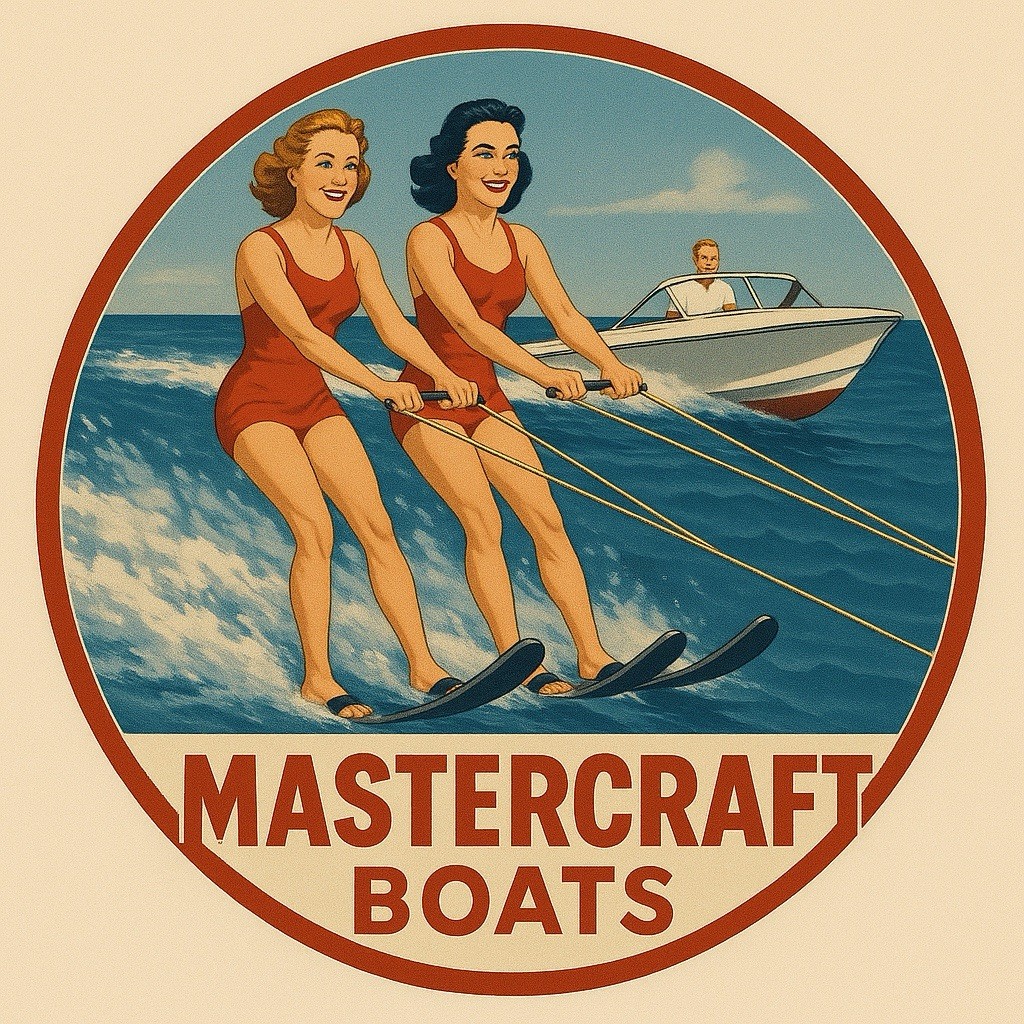 Hi Gloss MASTERCRAFT Motor Boats Vintage Style Metal Sign