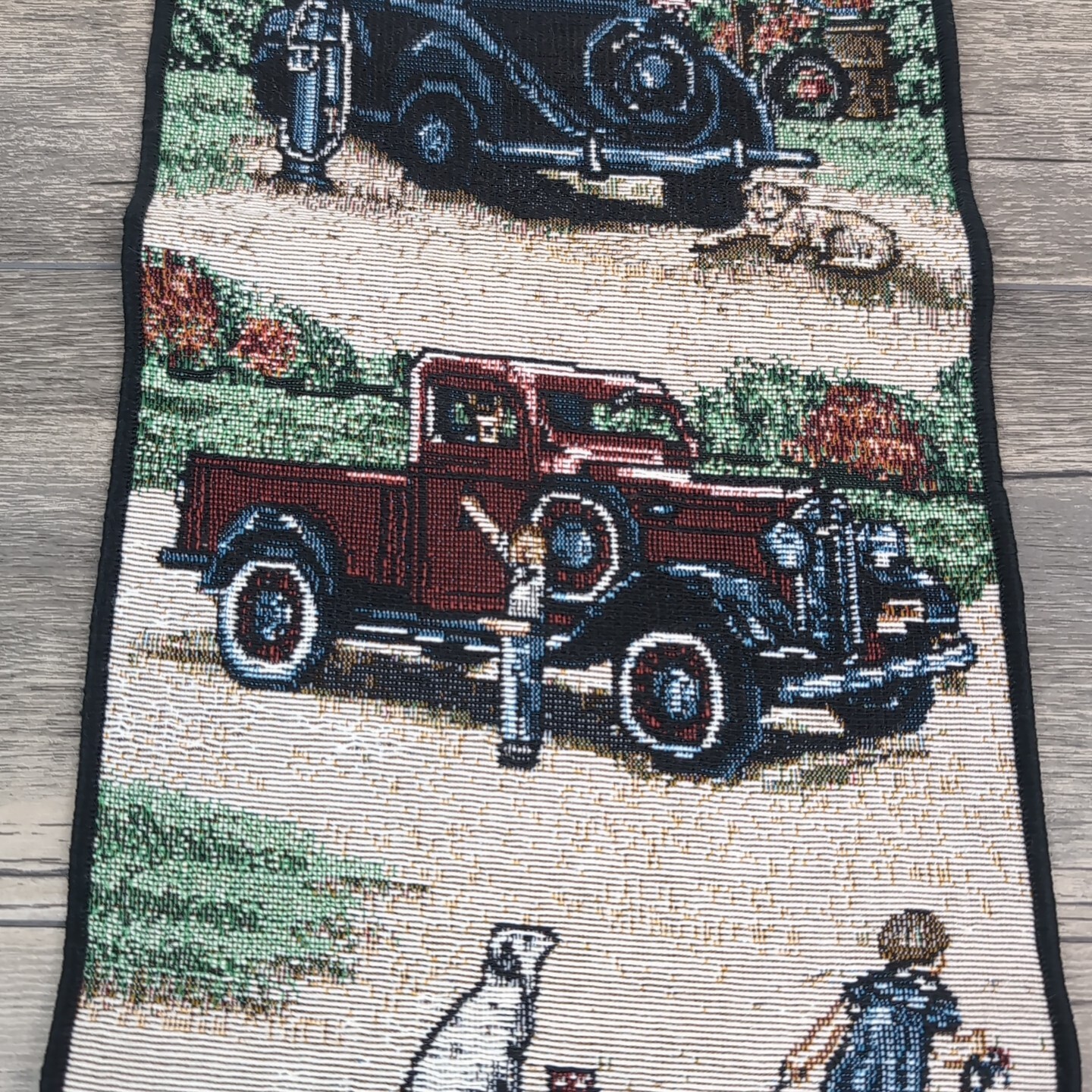 Coca Cola Gas & Oil Tapestry Wall Hanging 8″x38″ Retro Look Soda Advertisement
