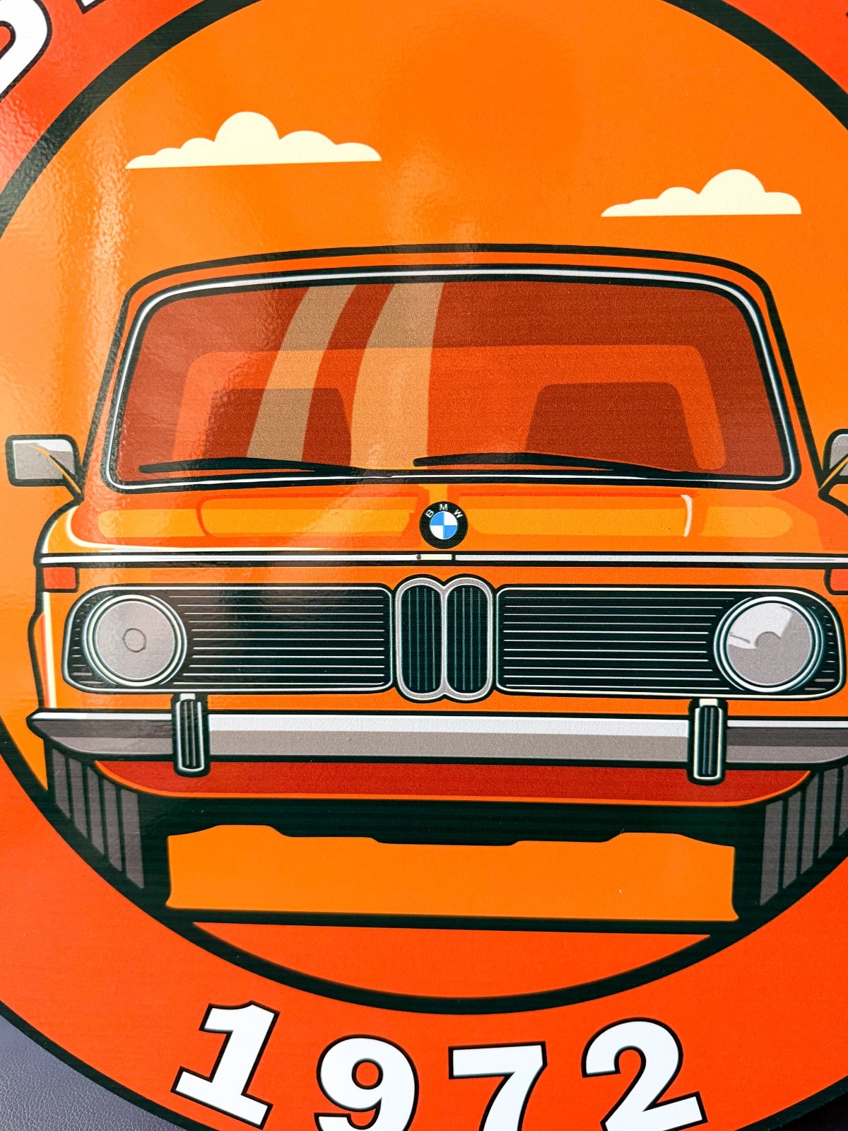 1972 BMW 2002 Bavarian Classic Reborn Heavy Metal Sign XL – 19.7″ (50cm)