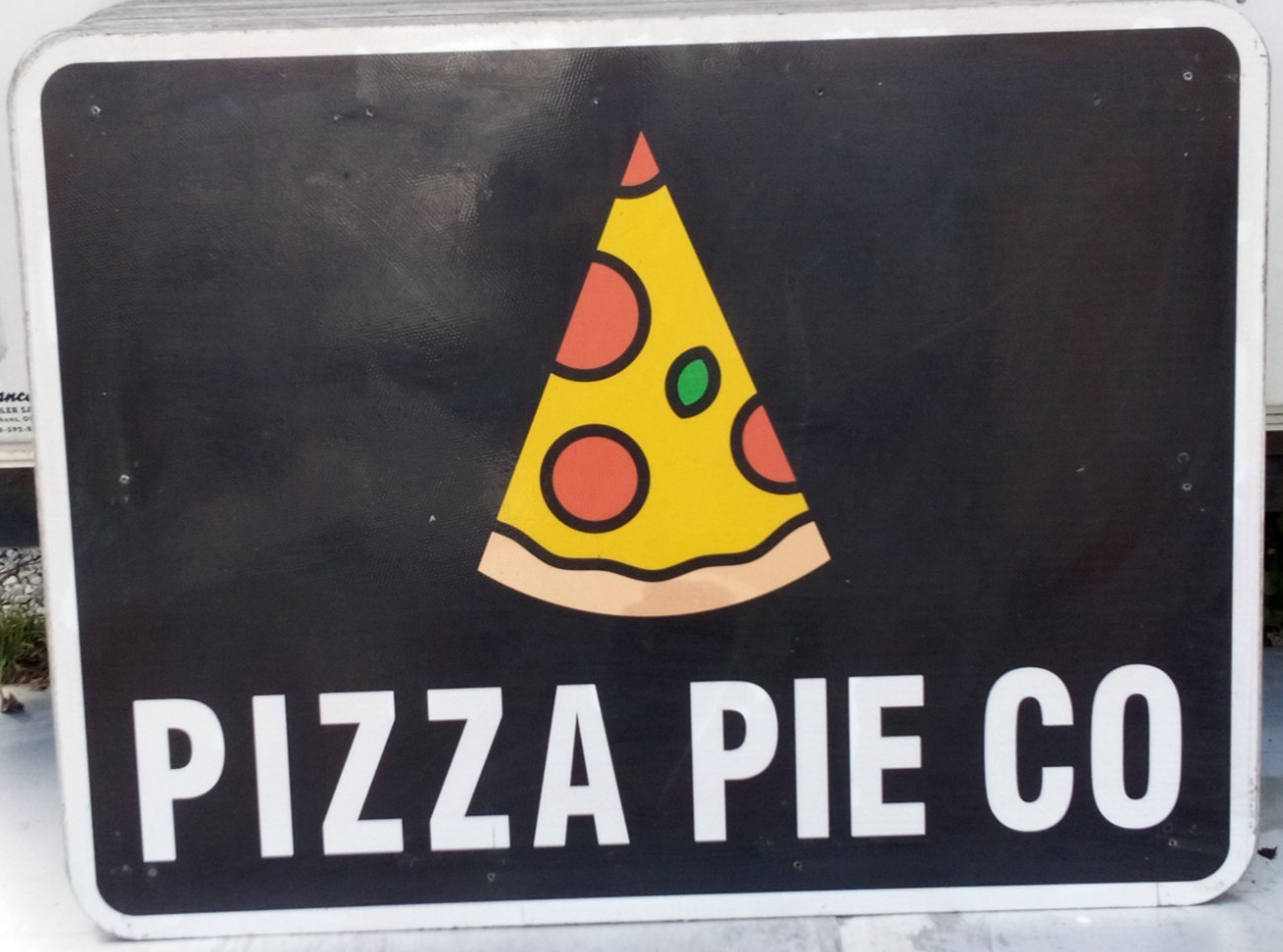 AUTHENTIC RETIRED ADVERTISING HWY EXIT SIGN PIZZA PIE JACK IN THE BOX 48X36 A94