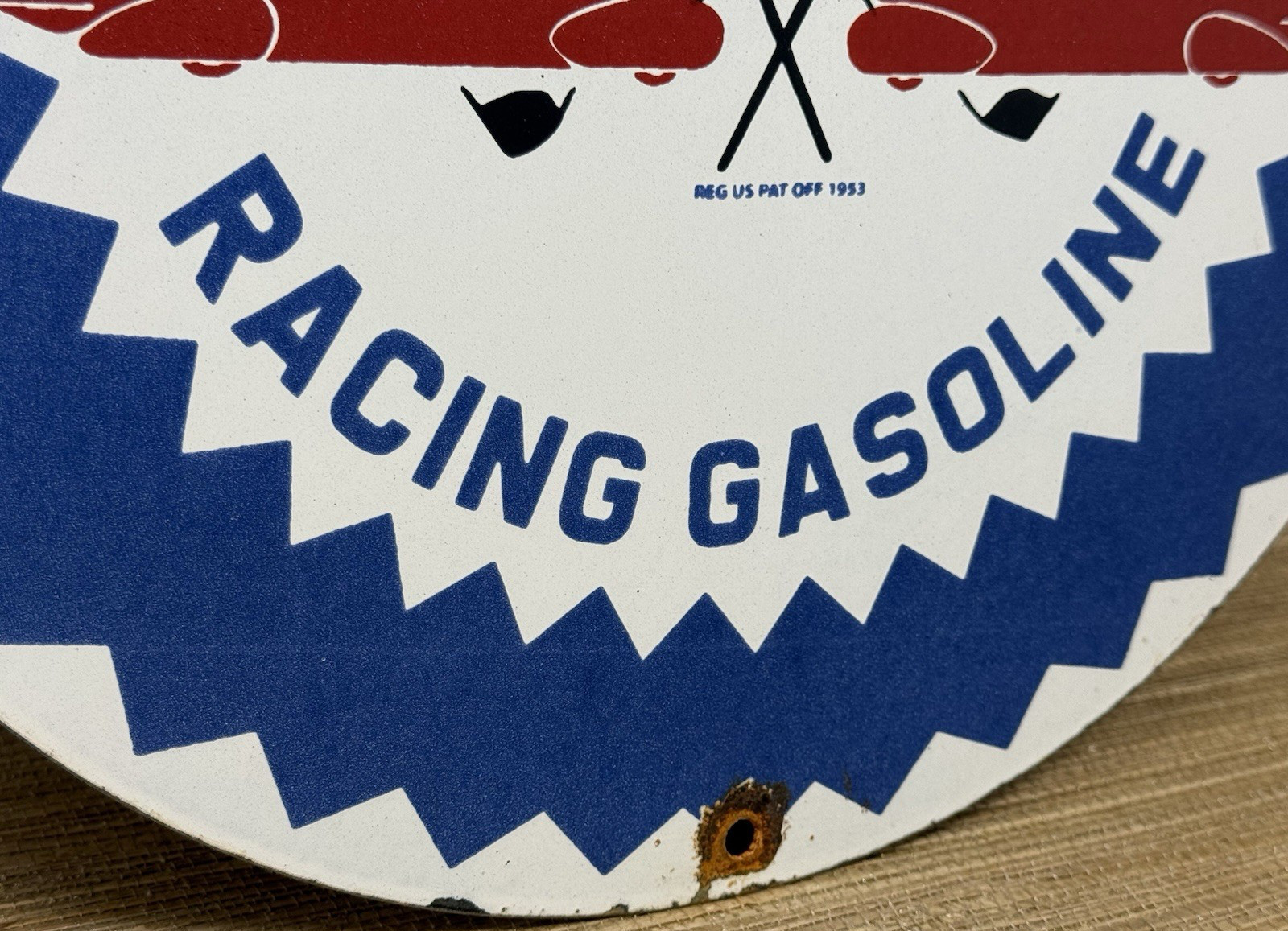 VINTAGE PURE GASOLINE PORCELAIN SIGN GAS STATION PUMP PLATE MOTOR OIL SERVICE