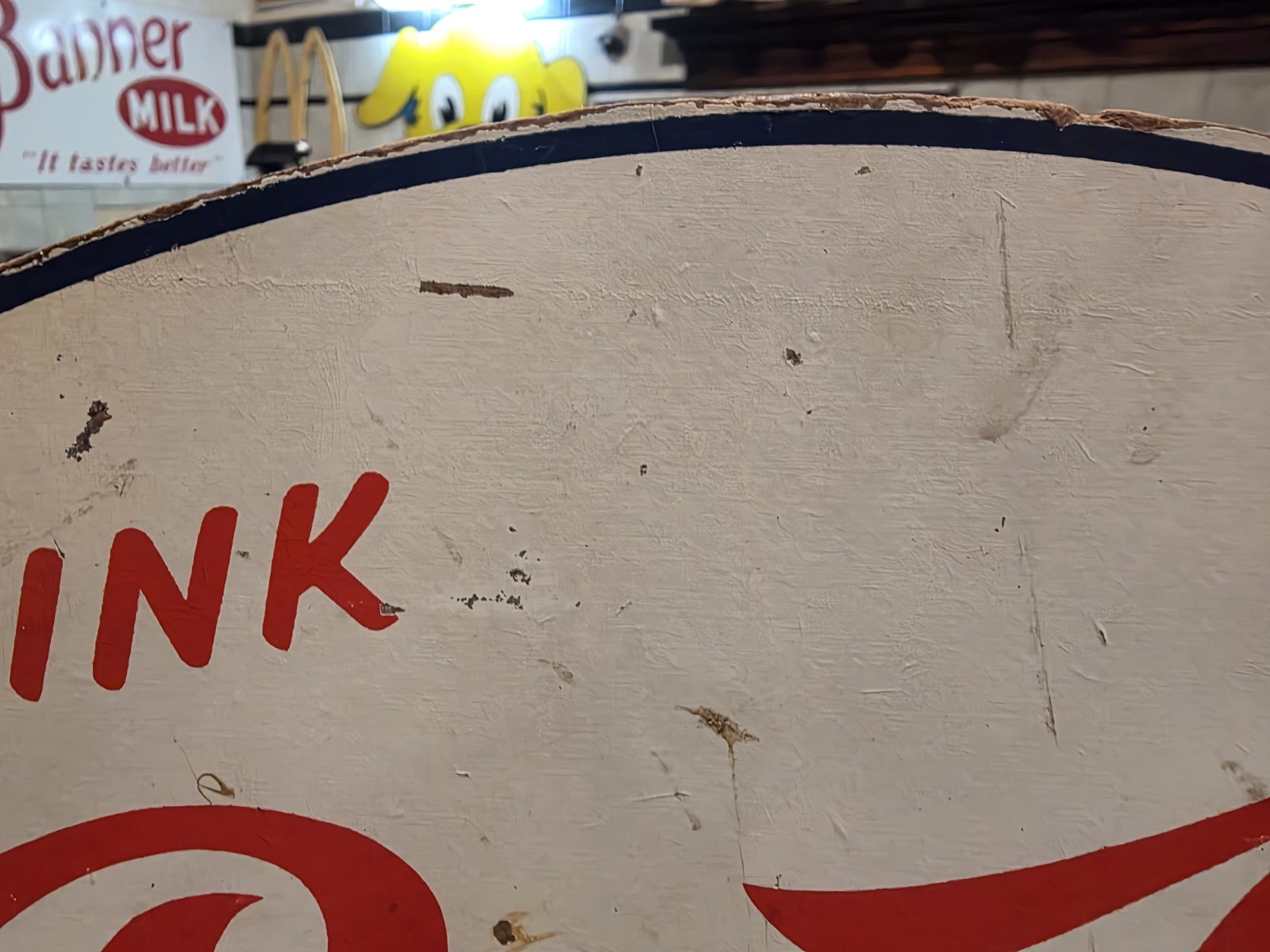 VINTAGE ORIGINAL ANTIQUE GAS OIL GENERAL STORE SIGN PEPSI COLA