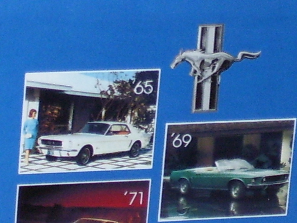 MUSTANG — Original Vintage Sign Tray – DATED “1978” – Tells HISTORY of MUSTANG