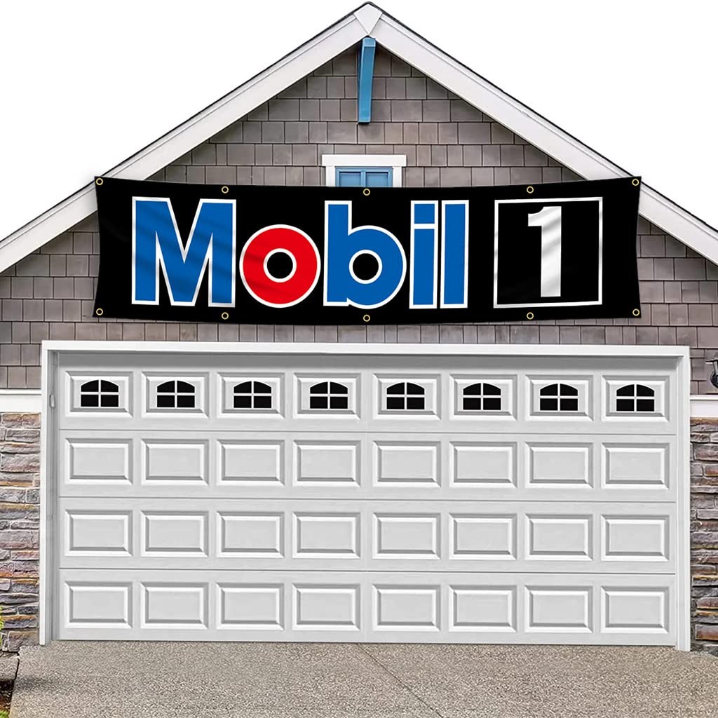 2x8ft Mobil 1 Oil Racing Garage Room Decor Car Flag Banner Sign
