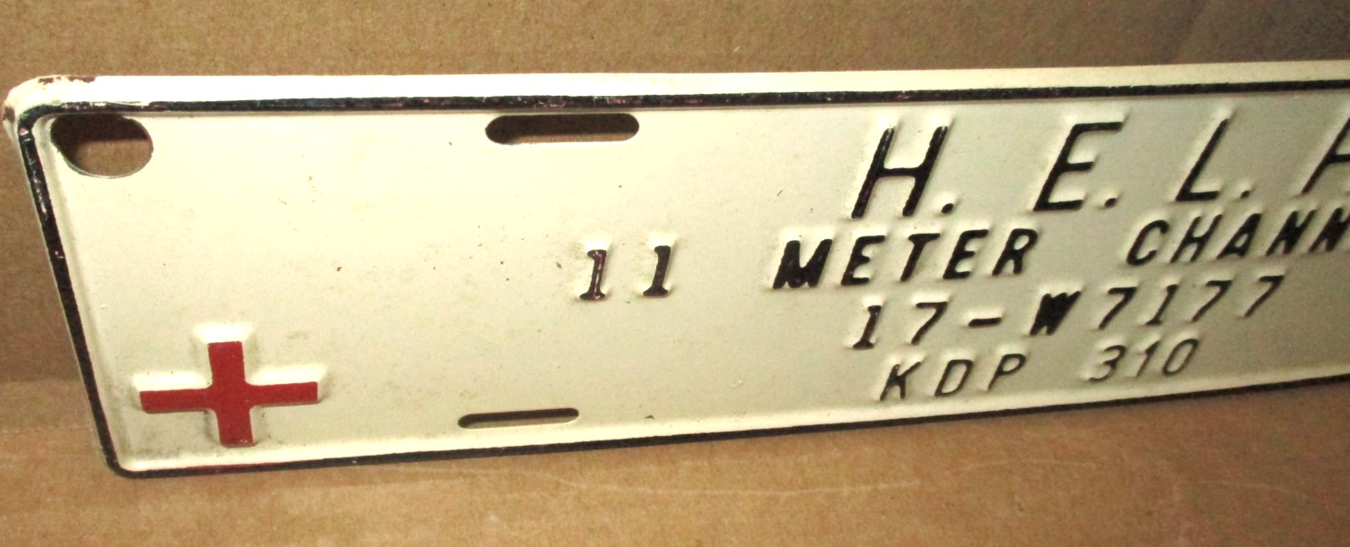H.E.L.P. — Channel 9 CB Emergency – OLD VINTAGE SIGN – License Plate TAG TOPPER