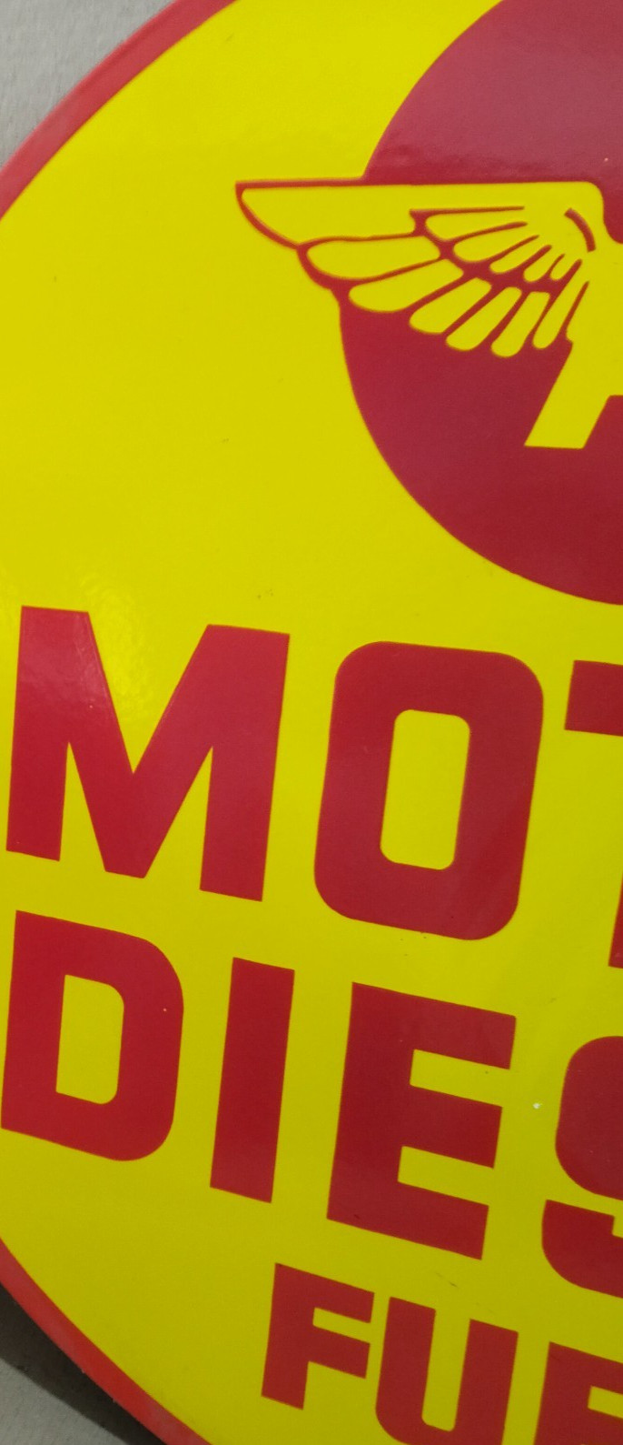 Flying A Motor Diesel Fuel Porcelain Enamel Sign 30 X 30 Inches 1 sides