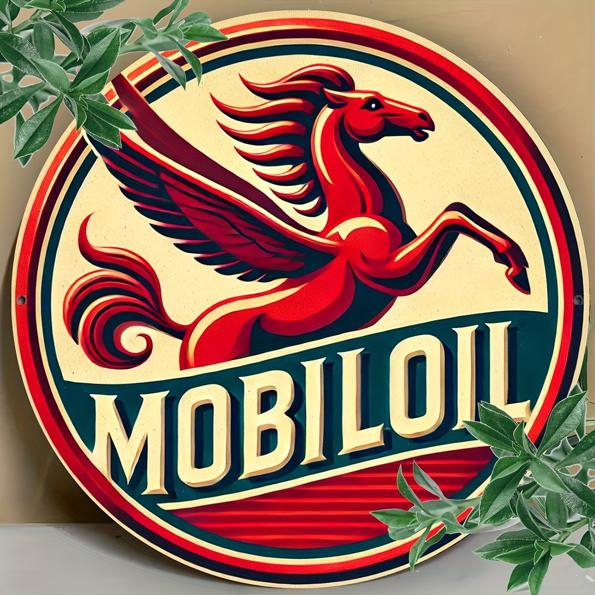 1pc 8 X 8inch (20 X 20cm) Vintage Mobil Oil Pegasus Tin Metal Signs for Man Cave