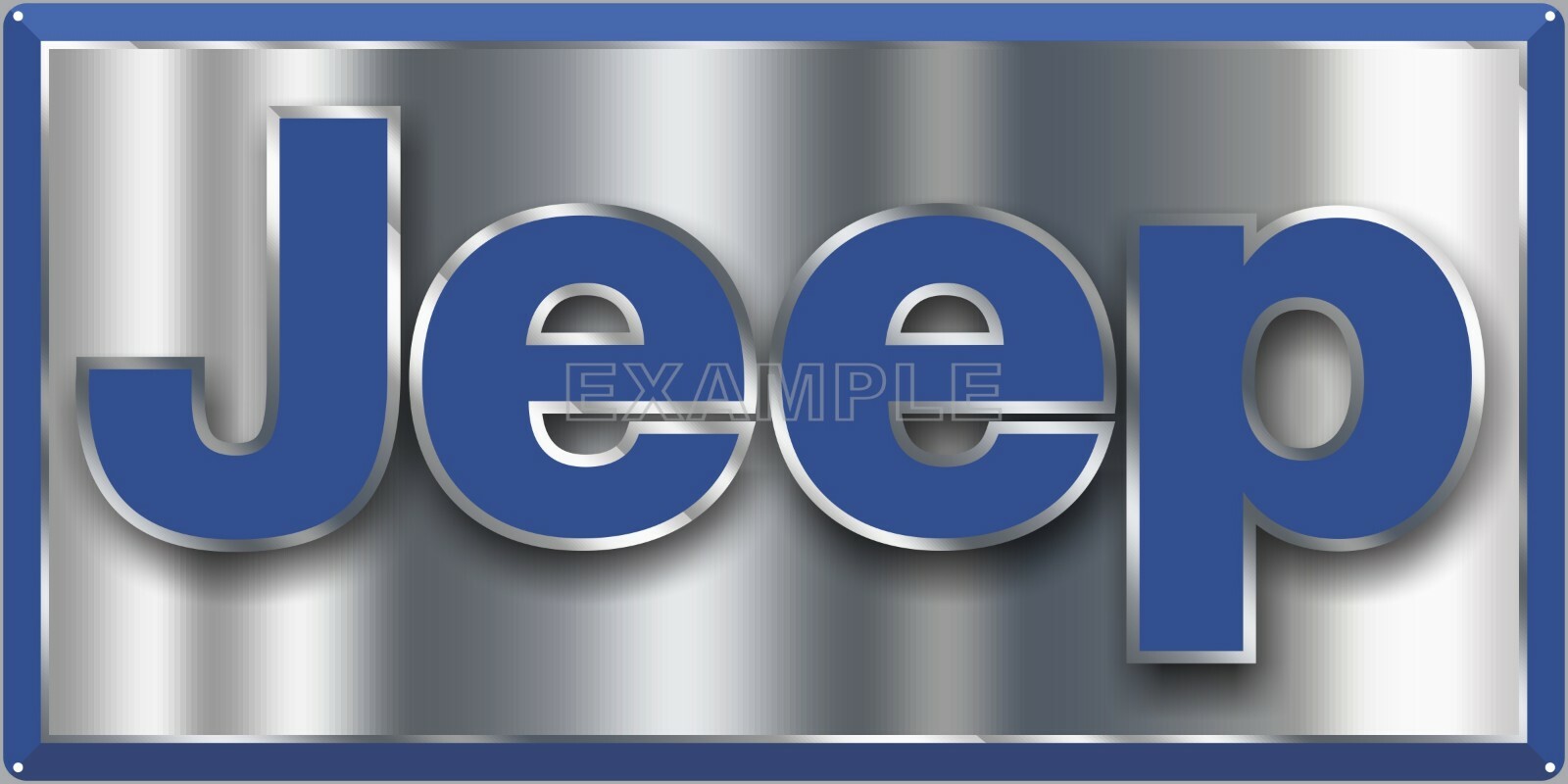 JEEP DEALER COLLECTOR STYLE GARAGE DISPLAY SIGN REMAKE ALUMINUM SIZE OPTIONS