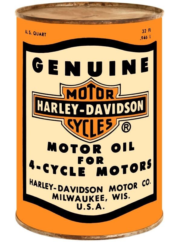 HD Motorcycle Oil Can Shaped DIECUT NEW Sign: 14″ Tall USA Steel