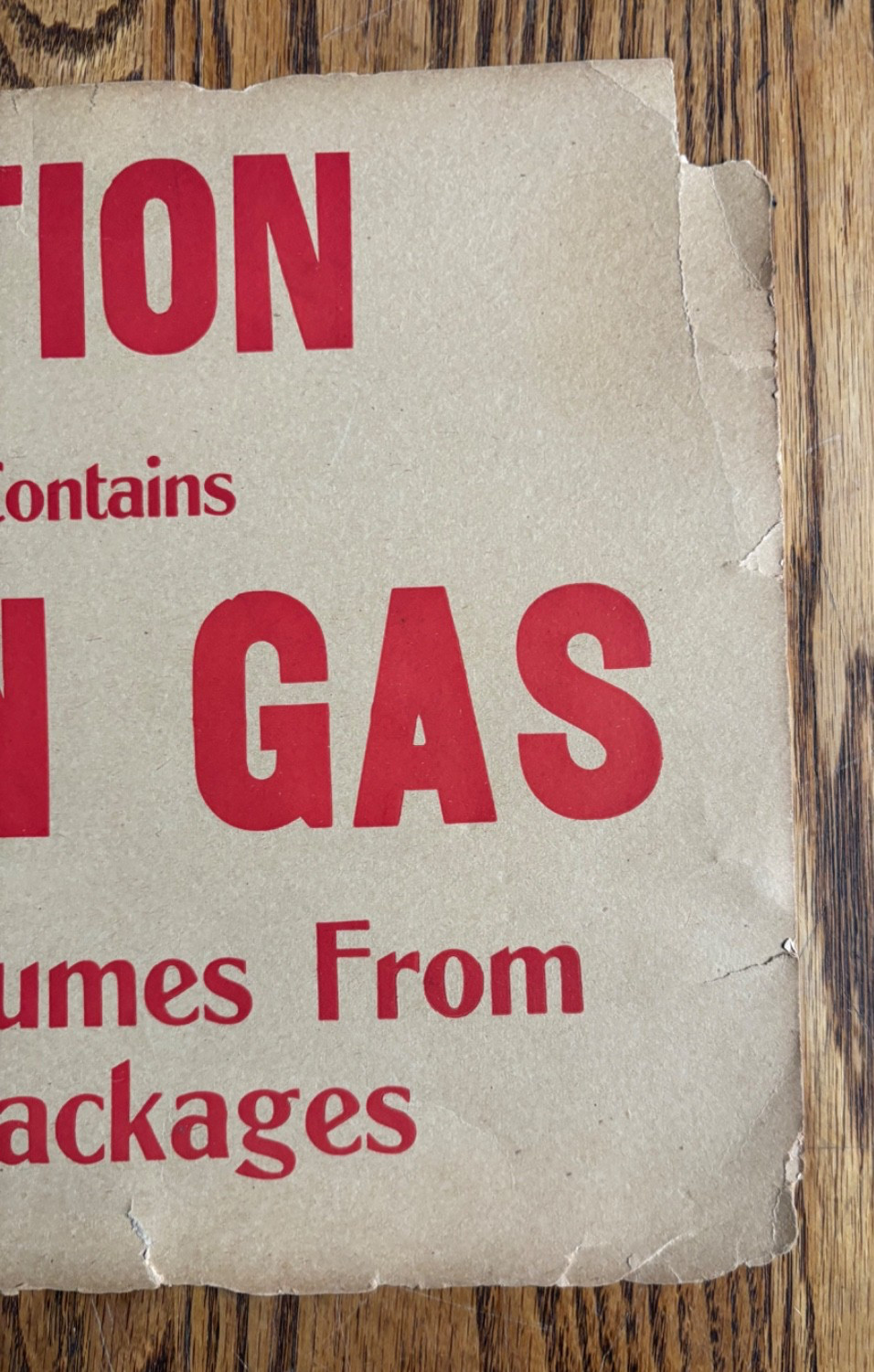 Antique Railroad Poison Gas Warning Placard Sign Freight Car Hazmat 1940s