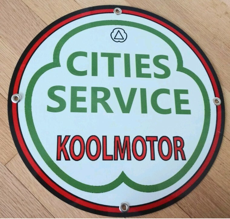 Cities Service Gasoline Gas Oil Sign