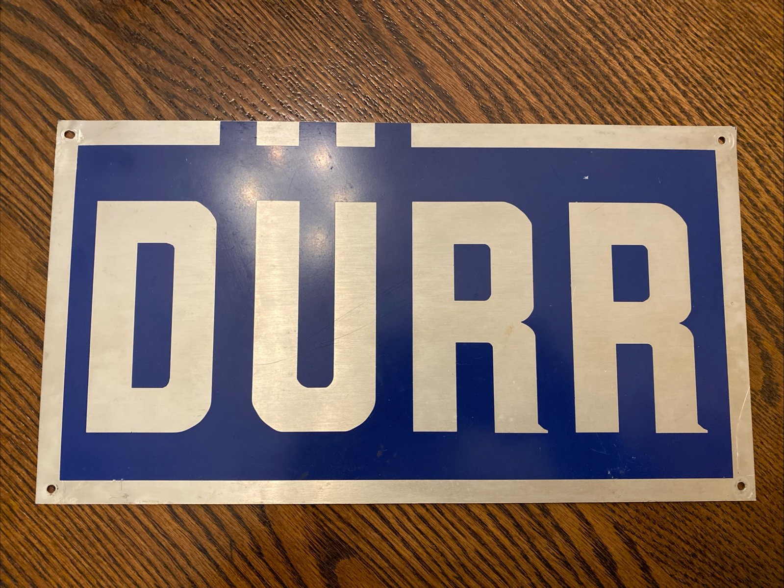 DURR Innovative Automotive Industrial Machine Sign Metal 12” X 6.5”