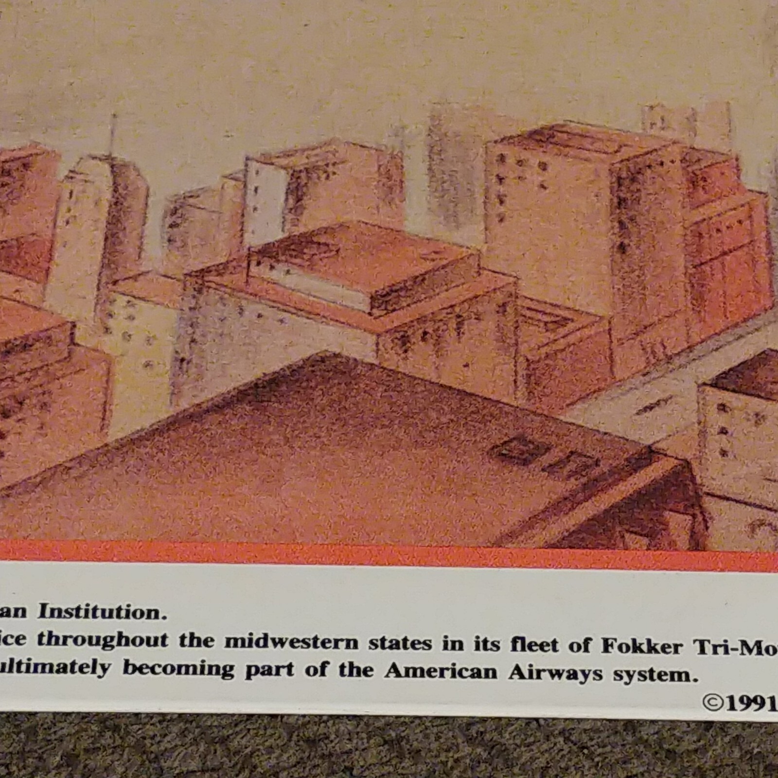 UNIVERSAL AIR LINES SYSTEM Smithsonian Reproduction Tin Sign 1991
