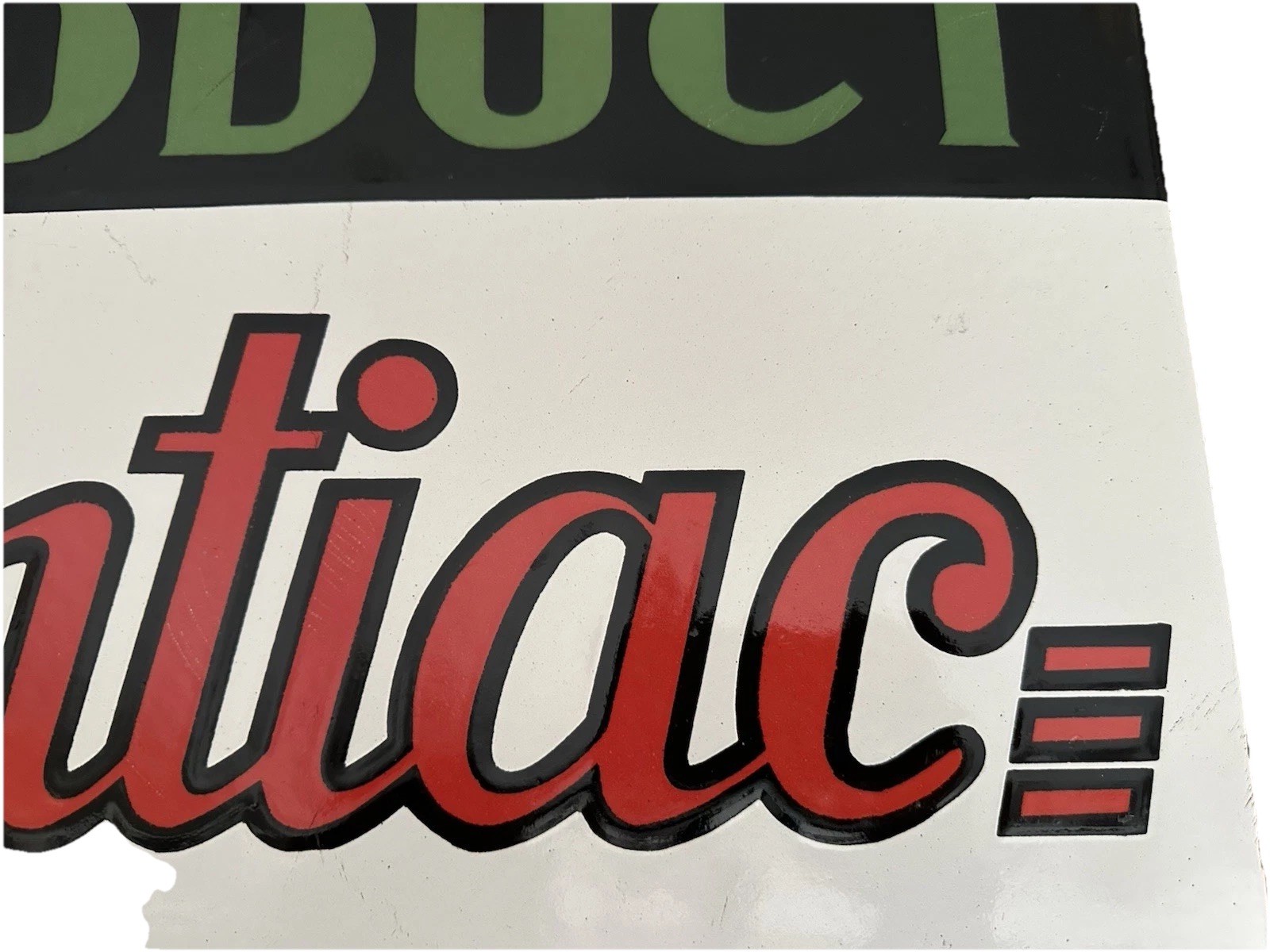 Porcelain Enamel Single Sided General Motors Product Pontiac Sign