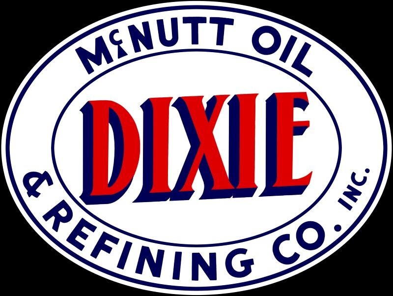 McNutt Oil & Refining Co. DIXIE NEW Sign 40″ Dia. Wide Diecut USA STEEL