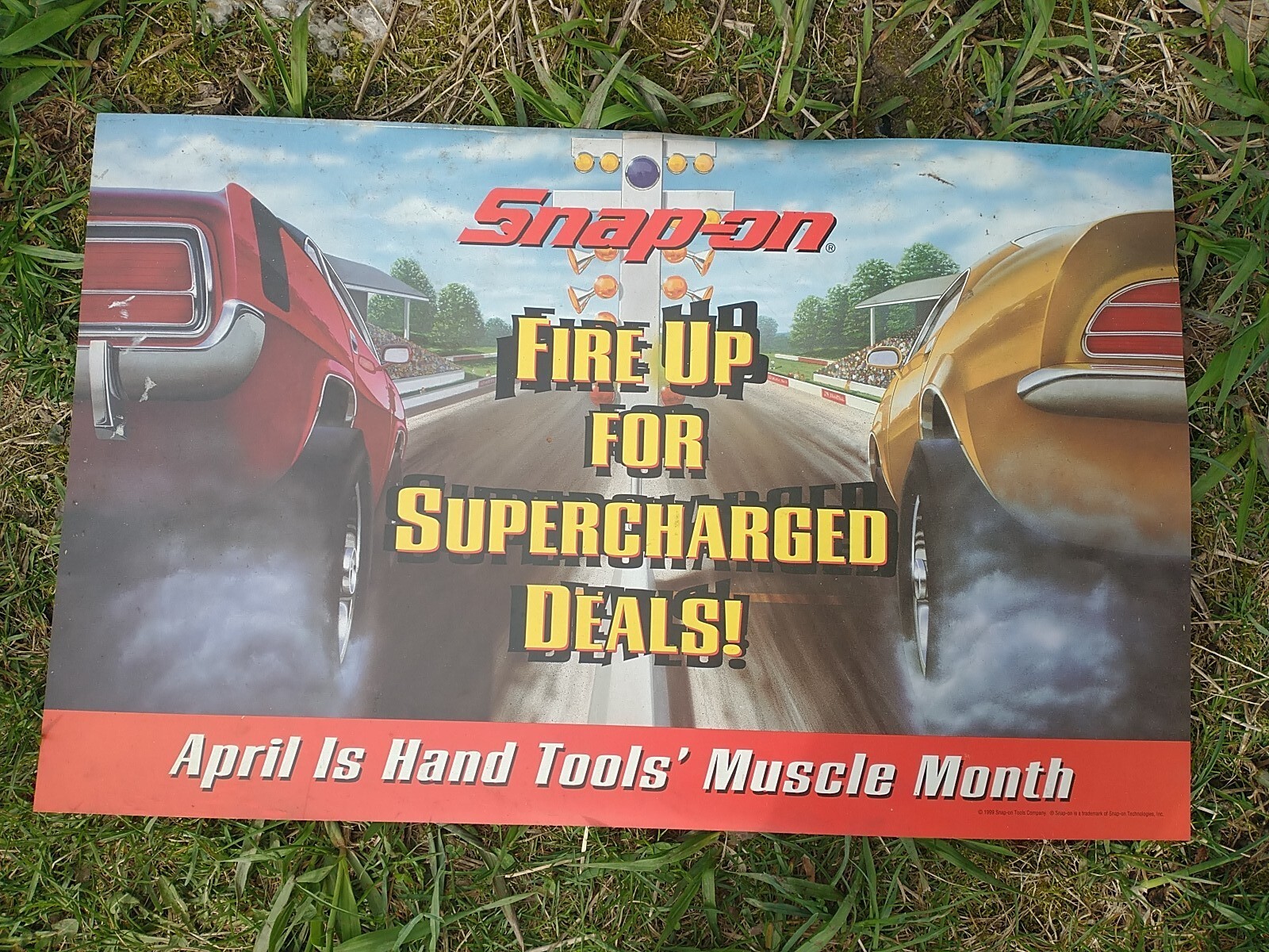 SNAP-ON TOOLS Plastic Sign Supercharged Deals Firebird Mopar Drag Race