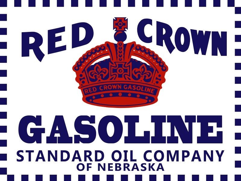 Standard Oil Co. of Nebraska, Red Crown NEW METAL SIGN: 9 x 12″ Ships Free