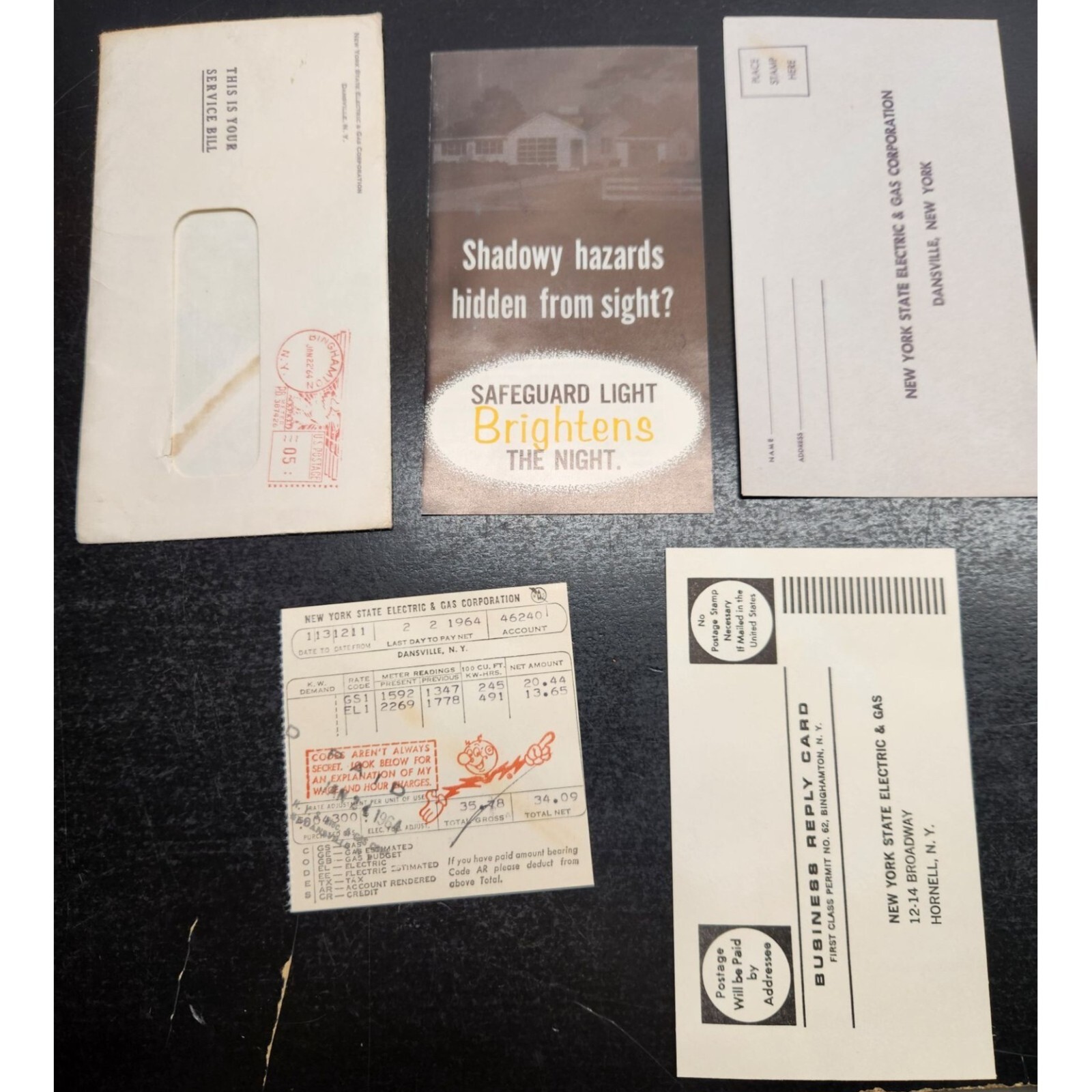 Vintage New York State Electric & Gas Co. Safeguard Light Promo Set