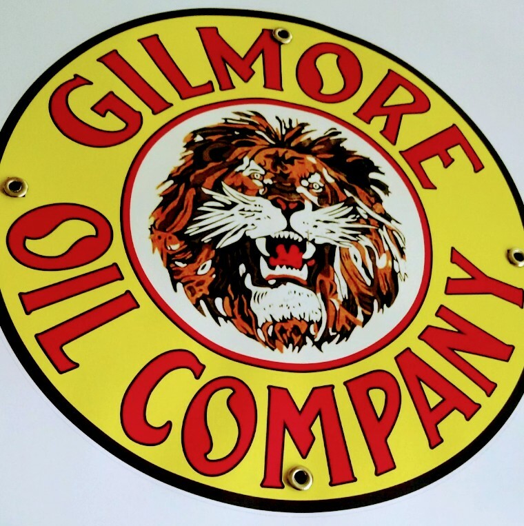 Gilmore Lion Gasoline Gas Oil Sign