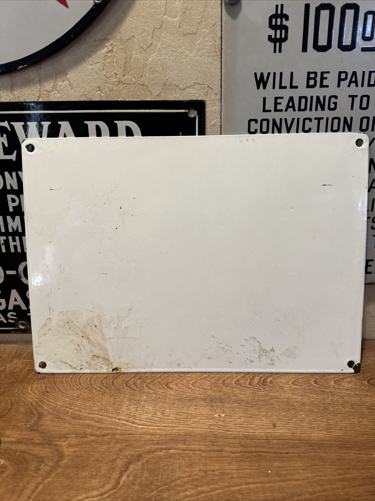 ORIGINAL & AUTHENIC “DANGER – HOT” 10X14 INCH PORCELAIN SIGN