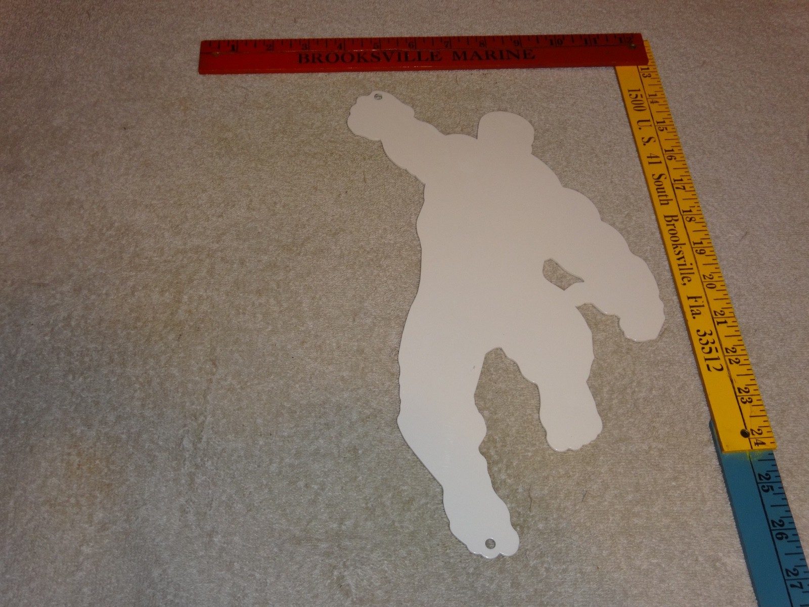 VINTAGE THE INCREDIBLE HULK BRUCE BANNER 13″ ENAMEL METAL MARVEL COMIC HERO SIGN
