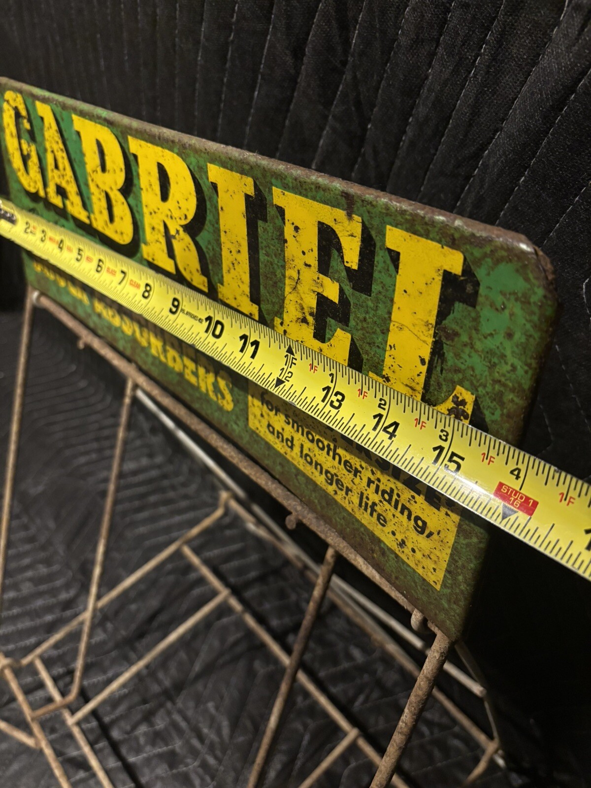 Original Early Gabriel Shock Absorbers Display Rack Tin Sign FREE SHIPPING