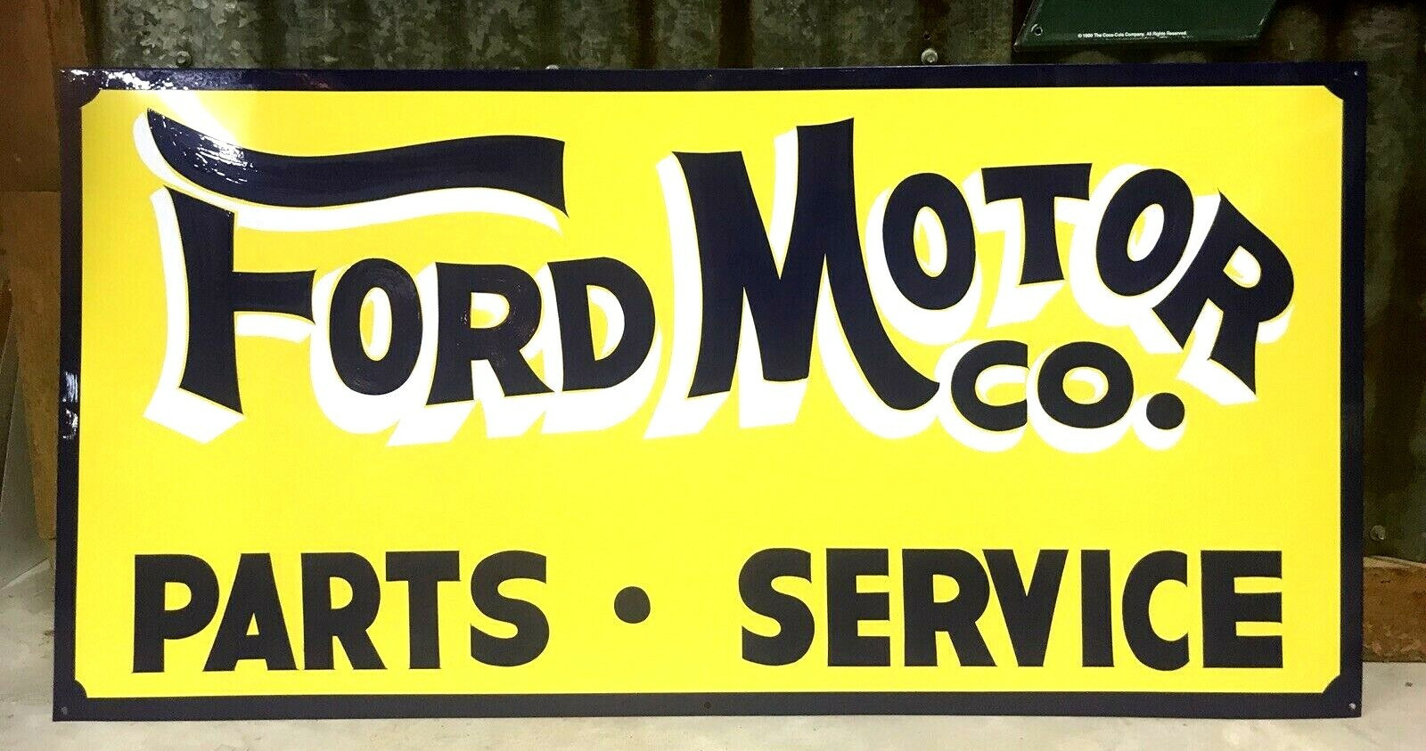 18″x36″ Hand Painted Sign FORD MOTOR COMPANY PARTS SERVICE Car Truck Art Decor