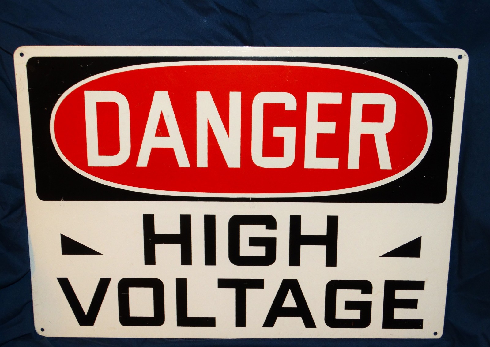 Vintage Danger High Voltage Metal Sign Industrial 20 x 14