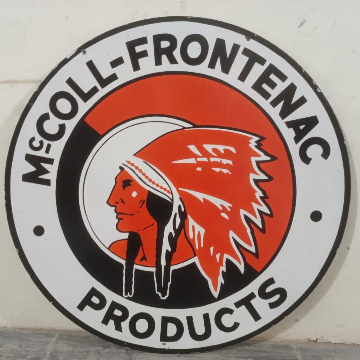 Vintage DSP Mccoll-Frontenac Products Gas & Oil Porcelain Enamel Sign.