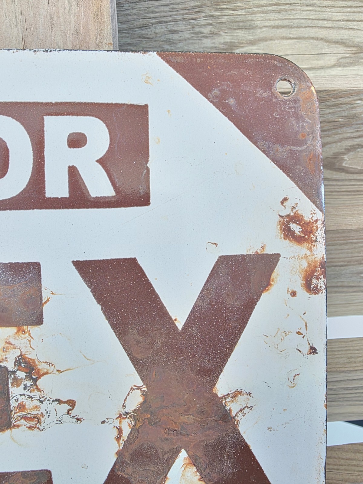 VINTAGE MEX MOTOR SPIRIT PORCELAIN SIGN 11″×9.5″