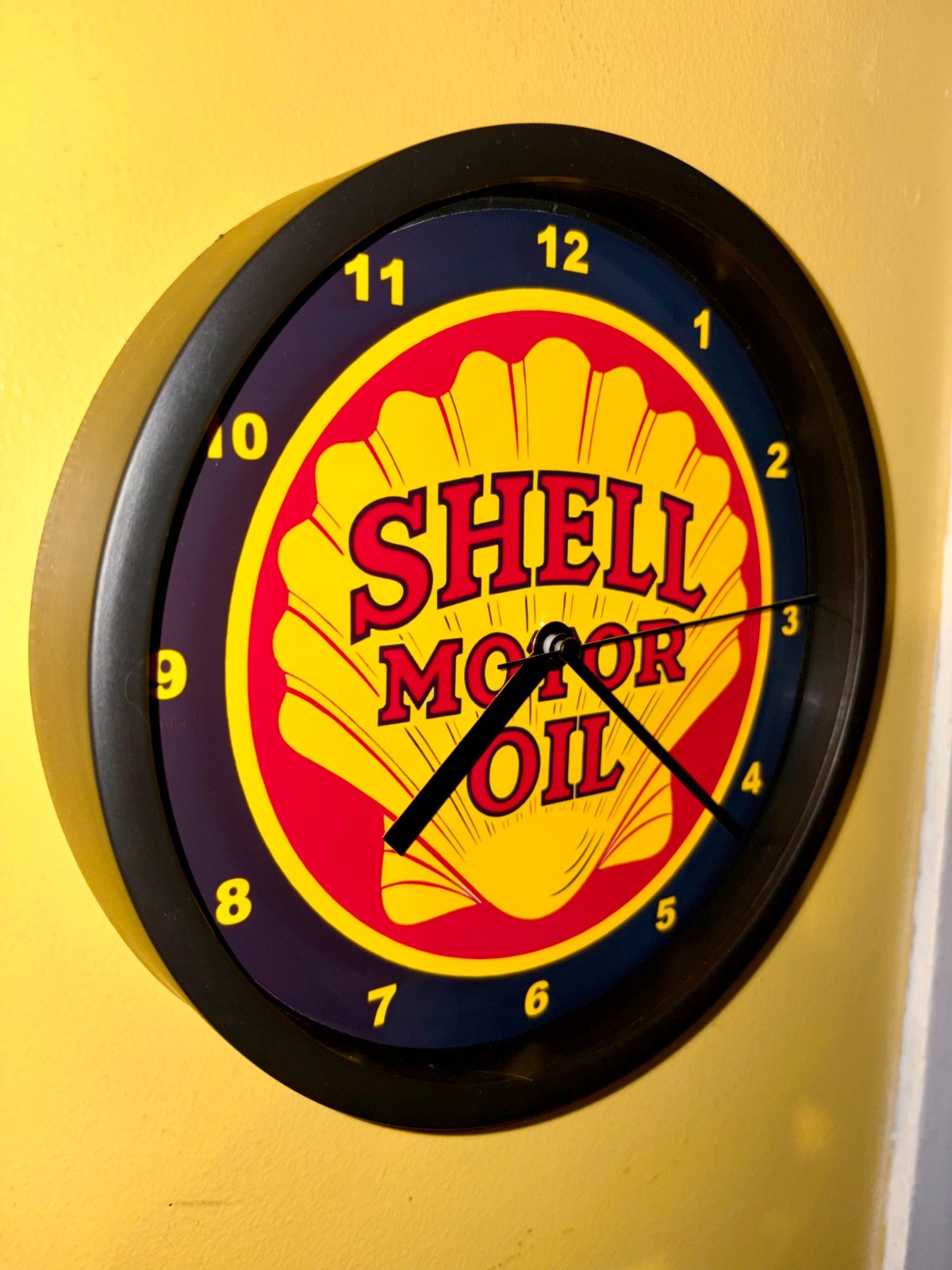 Shell Motor Oil Service Gas Station Garage Mechanic Advertising Clock Sign