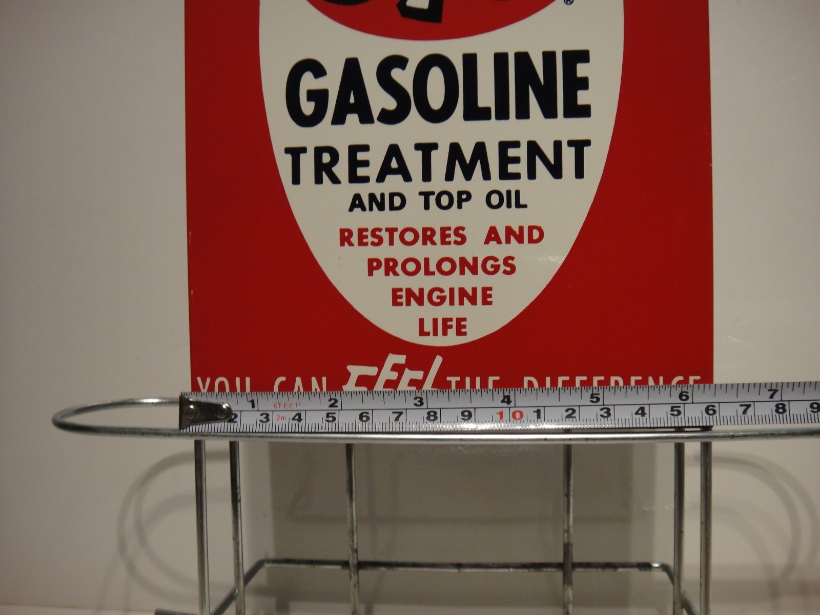 Vintage STP Gas Treatment Station Island Can Display Rack With Sign NOS Original