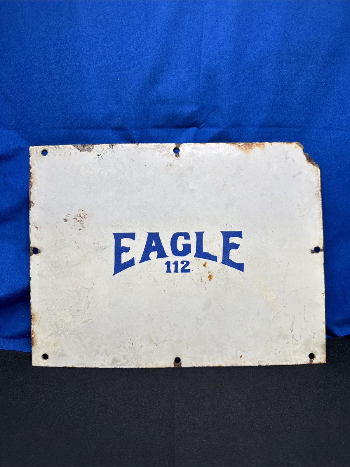 Porcelain Eagle 112 Small Pump Plate Sized Sign Advertising A5B